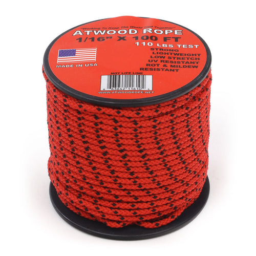 1 16 red w black tracer 100ft utility