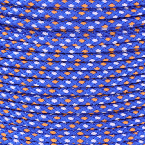 1/16 - Royal Blue w/ Orange & White Dots